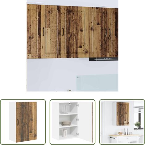 Armadio da parete -  Mobile da cucina con lo scaffale Legno vecchio 50 x 31 x 80 cm