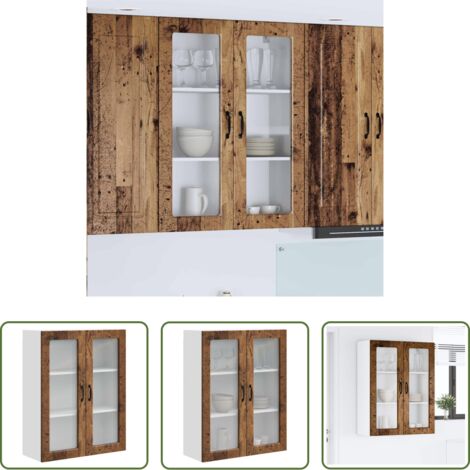 Armadio da parete -  Mobile da cucina con lo scaffale Legno vecchio 80 x 31 x 100 cm