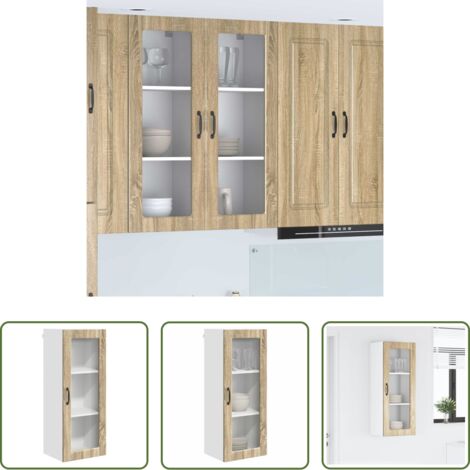 Armadio da parete -  Mobile da cucina con lo scaffale Rovere Sonoma 40 x 31 x 100 cm