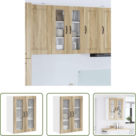 Armadio da parete -  Mobile da cucina con lo scaffale Rovere Sonoma 60 x 31 x 80 cm