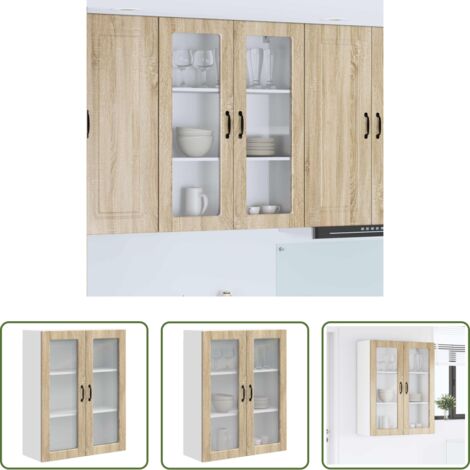Armadio da parete -  Mobile da cucina con lo scaffale Rovere Sonoma 80 x 31 x 100 cm