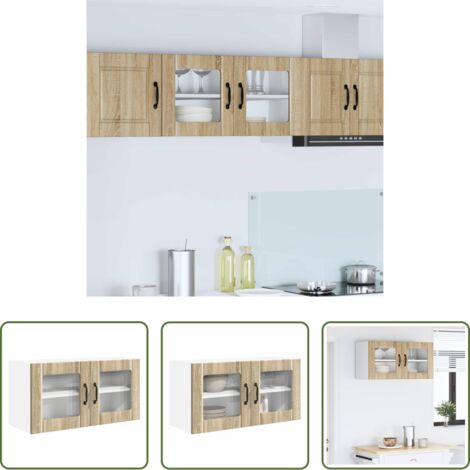 Armadio da parete -  Mobile da cucina con lo scaffale Rovere Sonoma 80 x 31 x 40 cm