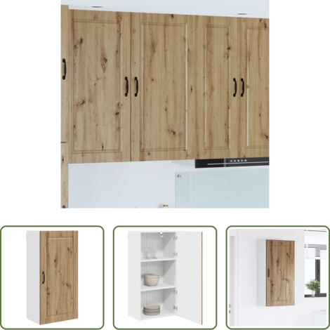 Armadio da parete -  Mobile da cucina con porta Rovere artigianale 50 x 31 x 100 cm