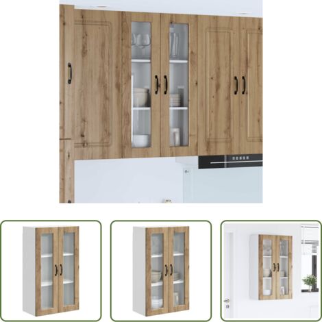 Armadio da parete -  Mobile da cucina con porta Rovere artigianale 60 x 31 x 100 cm
