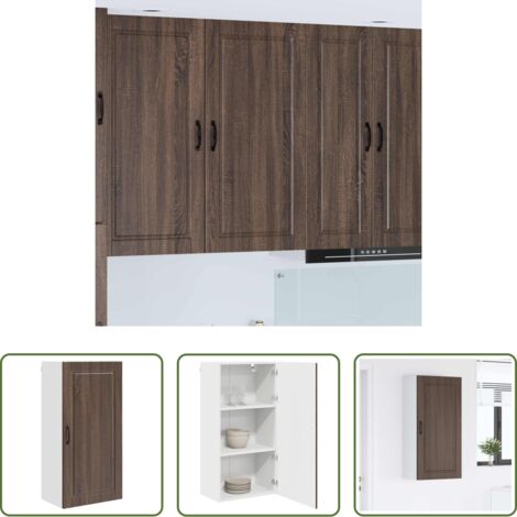 Armadio da parete -  Mobile da cucina con porta Rovere Marrone 50 x 31 x 100 cm