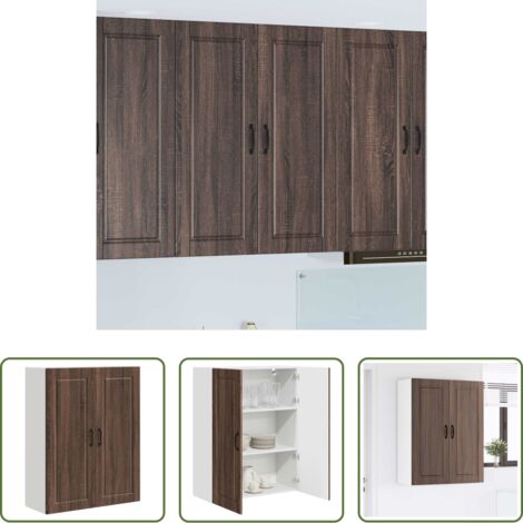 Armadio da parete -  Mobile da cucina con porta Rovere Marrone 80 x 31 x 100 cm