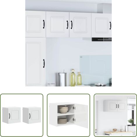 Armadio da parete -  Mobile da cucina Kalmar 2 pcs Bianco 40 x 31 x 40 cm