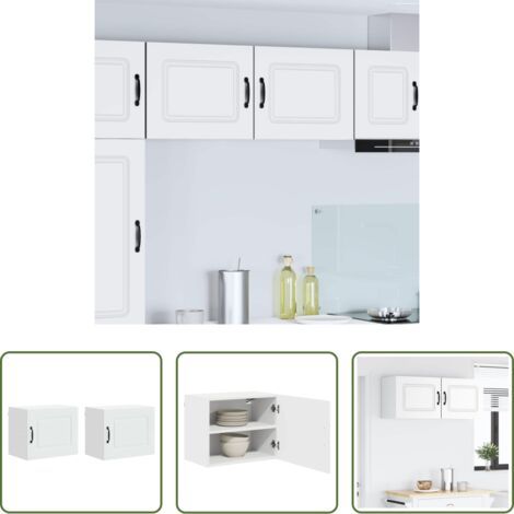 Armadio da parete -  Mobile da cucina Kalmar 2 pcs Bianco 50 x 31 x 40 cm