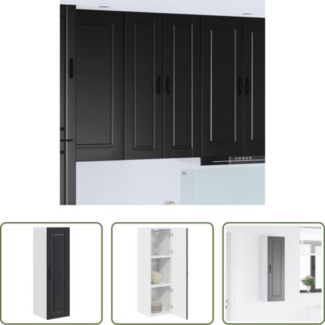 Armadio da parete -  Mobile da cucina Nero 30 x 31 x 100 cm Legno multistrato