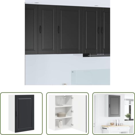 Armadio da parete -  Mobile da cucina Nero 50 x 31 x 80 cm Legno multistrato