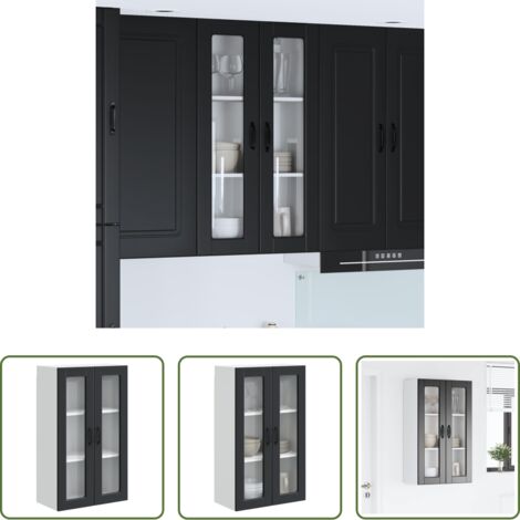 Armadio da parete -  Mobile da cucina Nero 60 x 31 x 100 cm Legno multistrato