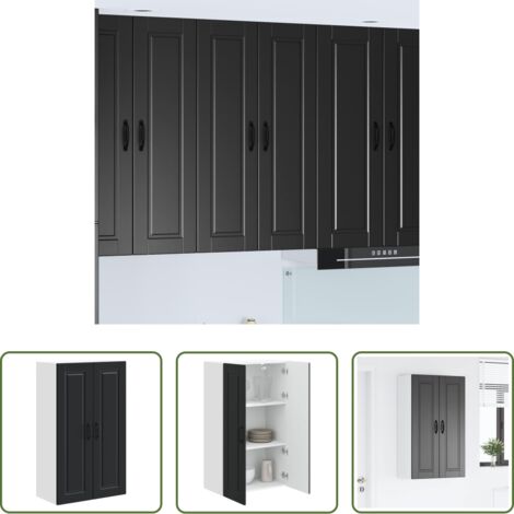 Armadio da parete -  Mobile da cucina Nero 60 x 31 x 100 cm Legno multistrato