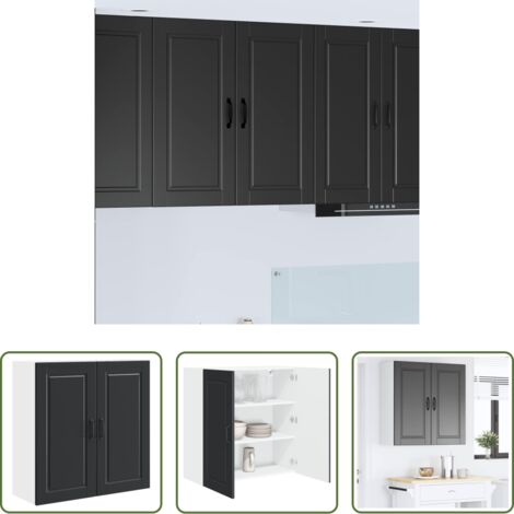 Armadio da parete -  Mobile da cucina Nero 80 x 31 x 80 cm Legno multistrato