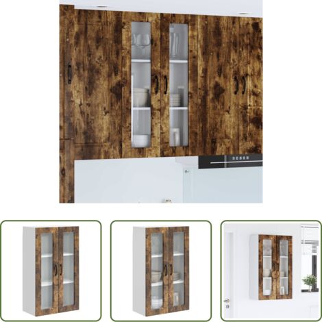 Armadio da parete -  Mobile da cucina Rovere fumé 60 x 31 x 100 cm Legno multistrato