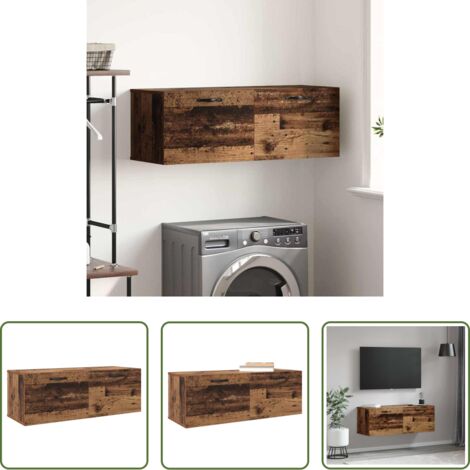 Armadio da parete -  Mobiletto a muro Legno vecchio 100 x 36,5 x 35 cm
