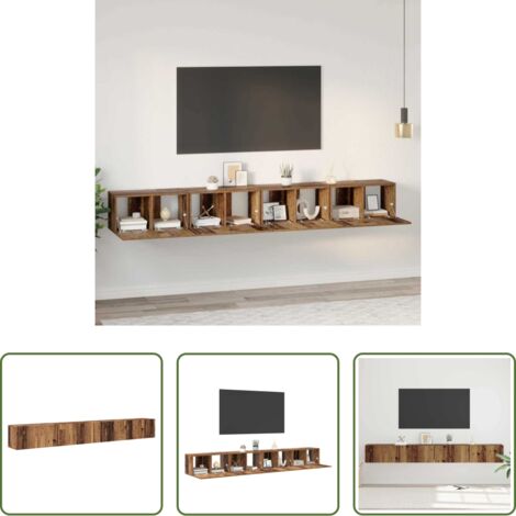 Armadio da parete -  Set mobile TV 4 pcs Legno vecchio 60 x 30 x 30 cm