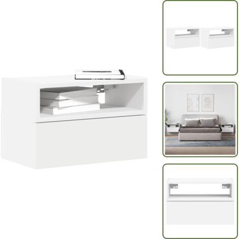 Armadio da parete - vidaXL Comodini a Muro 2 pz Bianchi 45x26x28,5 cm - Comodino moderno