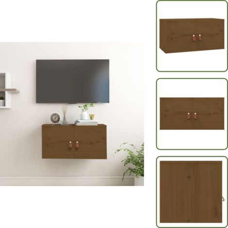 Armadio da parete - vidaXL Pensile ambra 60x30x30 cm in Legno Massello di Pino - Mobili decorativi