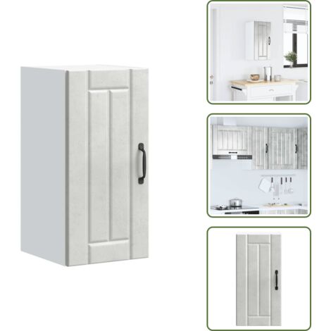 Armadio da parete - vidaXL Pensile da Cucina Lucca Grigio Cemento in Legno Multistrato - Armadio in truciolato