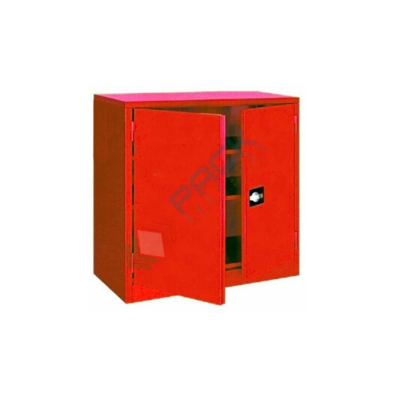 Image of Pack Services - Armadio dpi monoblocco 100 x 46 x 100 cm, ante cieche - Rosso