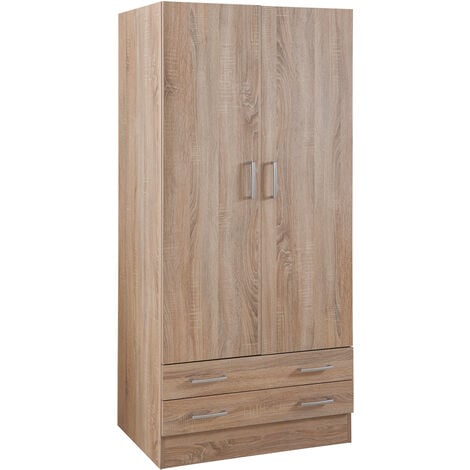Armadio Due Ante Linea 'Drama' Cm. 46 X 82 X H.184 - Cemento