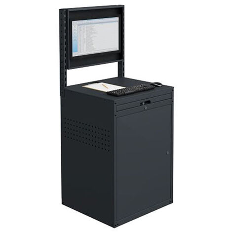 Armadio fisso per computer - Grigio antracite - Schermo inclinabile da 24 pollici - W040010027-GCGA