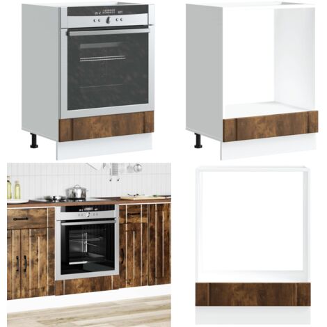 Armadio Forno Lucca Rovere Fumo in Legno Multistrato - Armadio forno in legno - Armadio forno multistrato