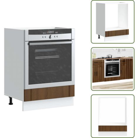 Armadio forno multistrato - vidaXL Armadio Forno Lucca Rovere Marrone in Legno Multistrato - Armadio forno cucina