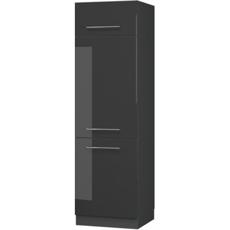Armadio frigorifero Fame-Line, Antracite lucido, 60 cm, Vicco