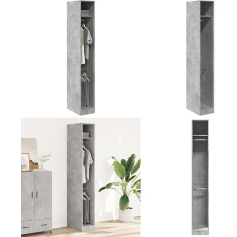 Armadio Grigio Cemento 30x50x200 cm in Legno Multistrato - Armadio grigio cemento - Armadio da ingresso