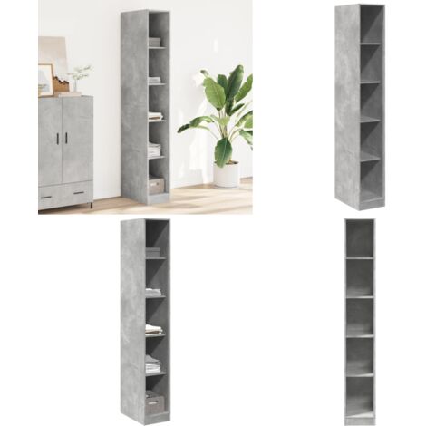 Armadio Grigio Cemento 30x50x200 cm in Legno tecnico - Armadio grigio cemento - Armadio da ingresso