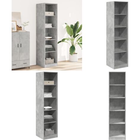 Armadio Grigio Cemento 50x50x200 cm in Legno tecnico - Armadio grigio cemento - Armadio da ingresso