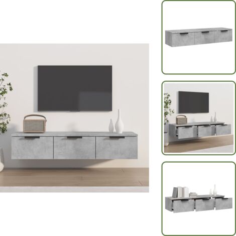 Armadio grigio cemento - vidaXL Armadietto a Muro Grigio Cemento 102x30x20 cm Legno Multistrato - Armadio multistrato