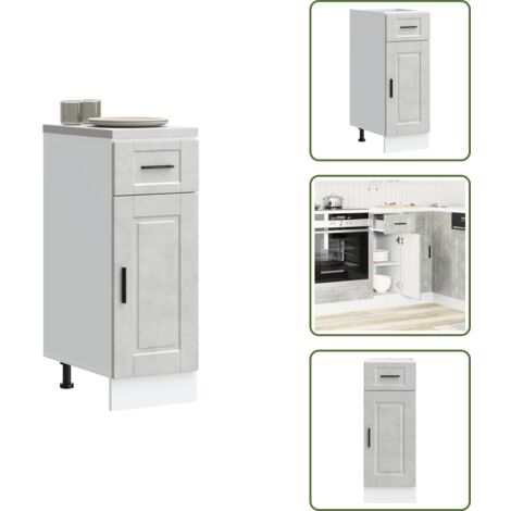Armadio grigio cemento - vidaXL Base da Cucina Porto Grigio Cemento in Legno Multistrato - Armadio con porte