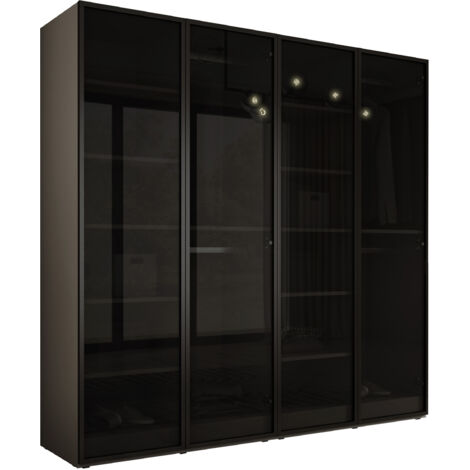 Armadio: Grigio Platino / Vetro Antisol, 200 x 200 x 51 cm