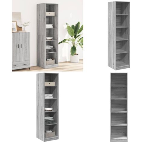 Armadio Grigio Sonoma 50x50x200 cm in Legno tecnico - Armadio grigio sonoma - Armadio da ingresso