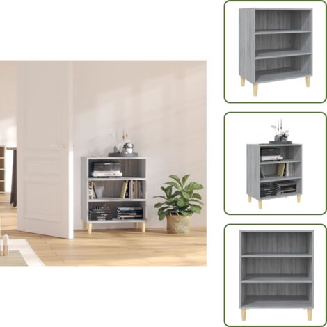 Armadio grigio sonoma - vidaXL Credenza Grigio Sonoma 57x35x70 cm in Truciolato - Armadio con 3 ripiani
