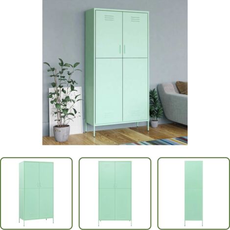 Armadio in acciaio -  Armadio Menta 90x50x180 cm in Acciaio