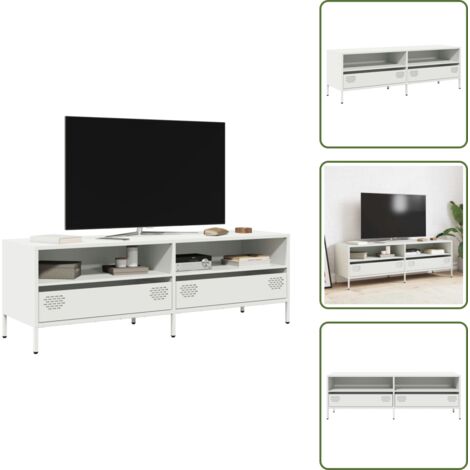 Armadio in acciaio laminato - vidaXL Mobile TV Bianco 135x39x43,5 cm in Acciaio Laminato a Freddo - Armadio moderno