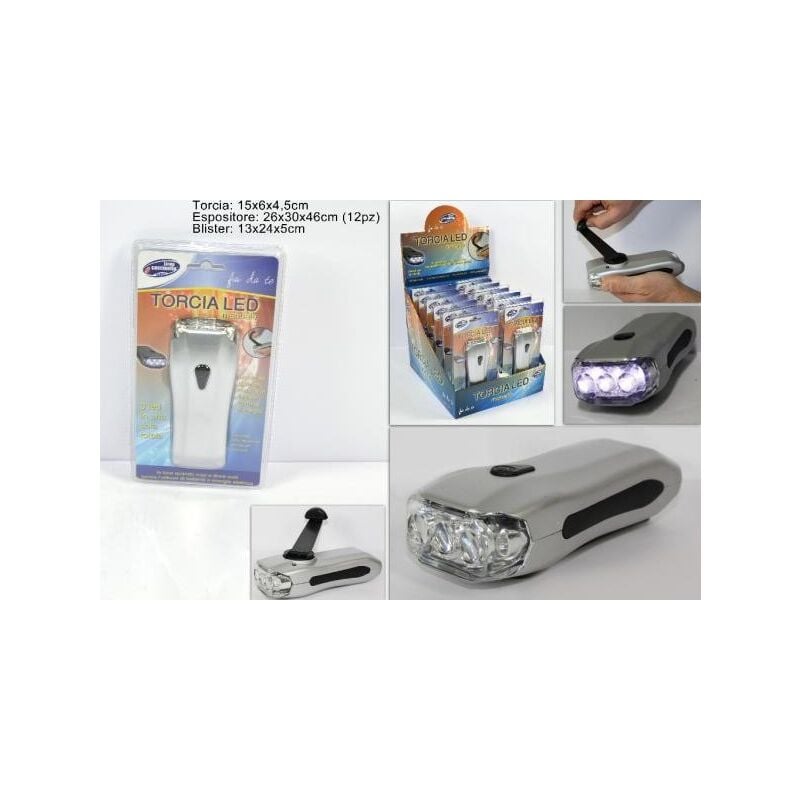 Torcia a led con ricarica manuale