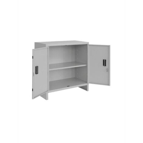 Armadio in Lamiera Basso 80x40x80H cm con 1 Ripiano Colore Grigio RAL 7035