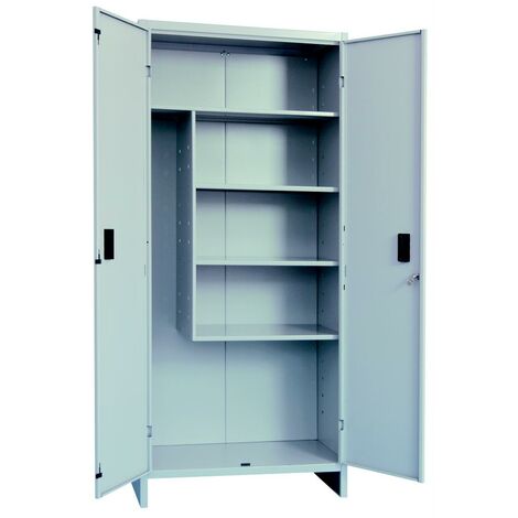 Armadio in Lamiera Portascope con Ripiani 60x40x180H cm Grigio RAL 7035