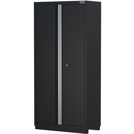 Armadio in lamiera SOGI ARR-M-A-D per arredo officina - 2 ante - 4 ripiani - staffa guardaroba - 915x485x1950 mm