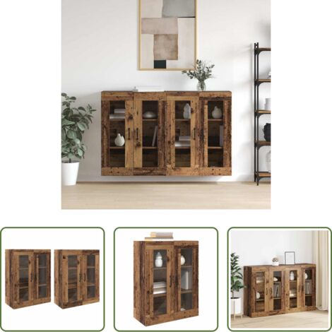 Armadio in legno -  Armadi da Muro 2 pcs Legno vecchio 69,5 x 34 x 90 cm