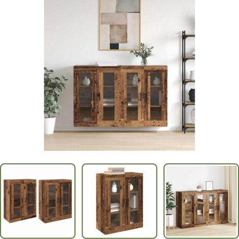 Armadio in legno -  Armadi da Muro 2 pcs Legno vecchio 69,5 x 34 x 90 cm