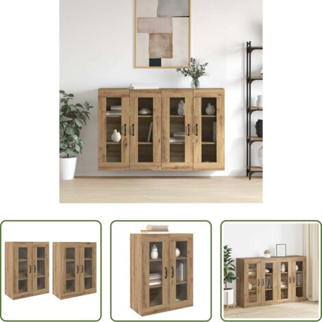 Armadio in legno -  Armadi da Muro 2 pcs rovere artigianale 69,5 x 34 x 90 cm