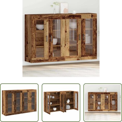 Armadio in legno -  Armadi da Parete 2 pcs Legno vecchio 69,5 x 34 x 90 cm