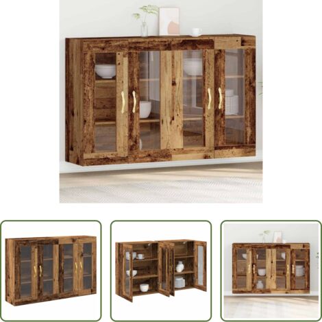 Armadio in legno -  Armadi da Parete 2 pcs Legno vecchio 69,5 x 34 x 90 cm