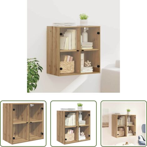 Armadio in legno -  Armadietto a muro Rovere artigianale 68 x 37 x 68,5 cm