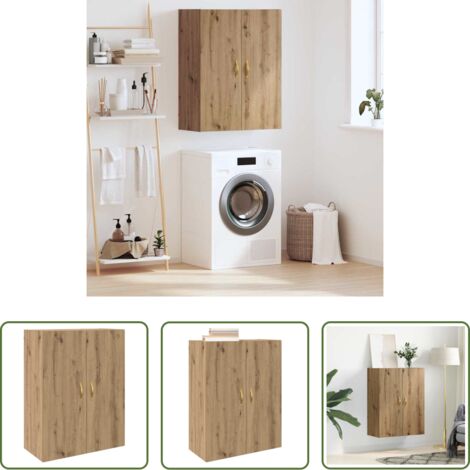 Armadio in legno -  Armadietto a muro Rovere artigianale 69,5 x 34 x 90 cm